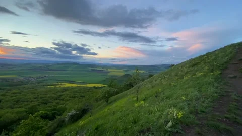 Sunset in Central Bohemian Highlands. Stock Footage 154753143