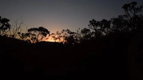 Sunset on Cerrado of Serra da Canastra, Minas Gerais, Brazil Stock Footage 154812196