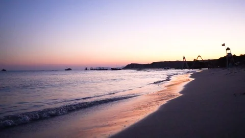 Sunset at Cesme, Turkey. Stock Footage 95794747