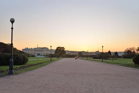 Sunset on the Champ de Mars Stock Photos