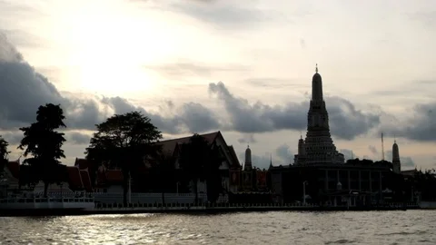 Sunset Chao Phraya river 動画素材 95661231
