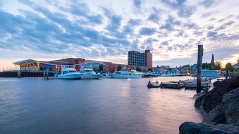 Sunset In Charlottetown Stock Footage 123297174