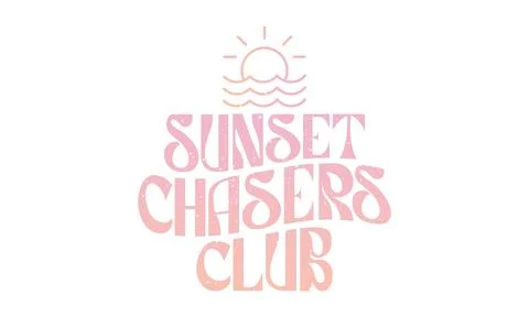 Sunset Chasers Club Stock Illustration
