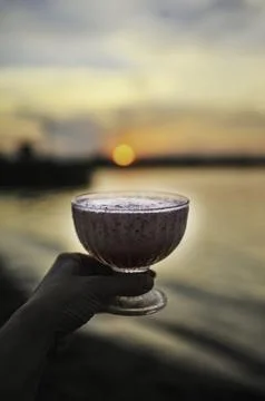 Sunset Cheers Foto stock