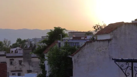 Sunset in Chefchaouen, Morocco Video stock 76846595