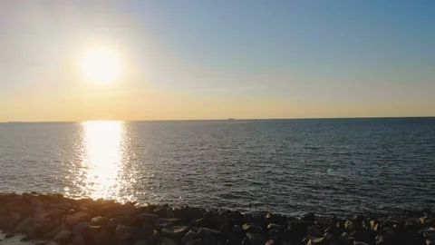 Sunset on the Chesapeake Bay Stock Footage 135278136