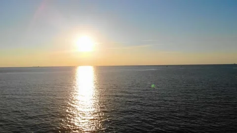 Sunset on the Chesapeake Bay Stock Footage 135989162