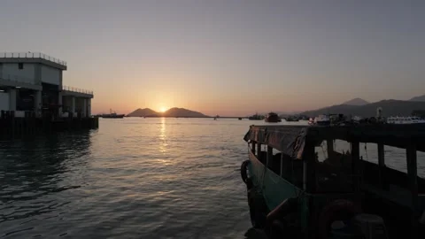 Sunset Cheung Chau Stock Footage 265013373