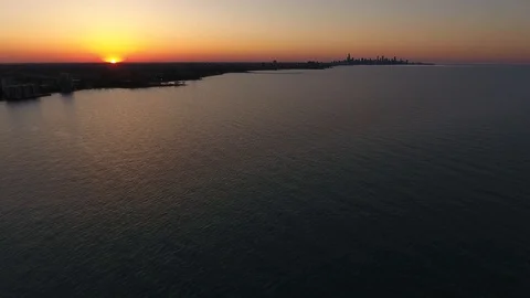 Sunset Chicago Stock Footage 89152061