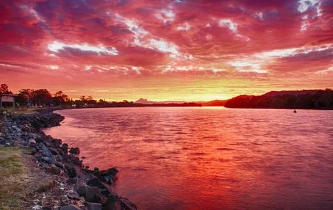 Sunset at Chinderah Stock Photos