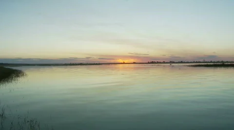 Sunset on the Chobe 库存影片 485208