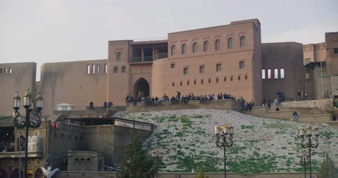 Sunset At The Citadel in Erbil, Iraq Stock Footage 150308652