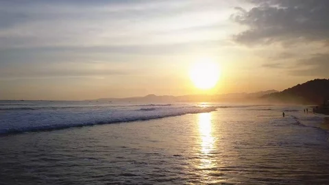 Sunset at Citepus Beach Video stock 93629036