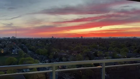 Sunset in a City #1 Stock Footage 309492404