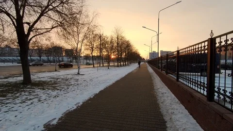 Sunset in the city, 4K Stock Footage 102891223