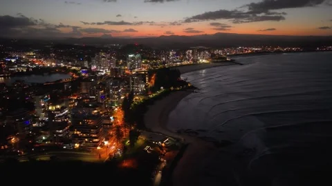 SUNSET CITY AND BEACH VIEW 스톡 동영상 325923532