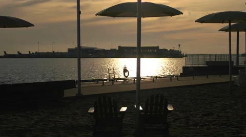 Sunset City Beach. Stock Footage 57635838