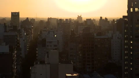 Sunset in the city Buenos Aires Video stock 139283750