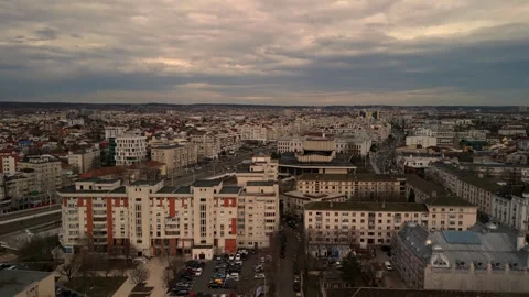 Sunset City to Cloudy Sky Vertical Pan Video stock 289466605