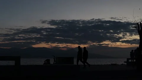 Sunset in the City Coast Stock Footage 234925523