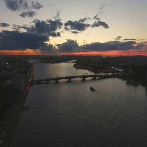 Sunset in the city. Evening Stock Footage 69295598