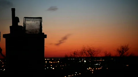 Sunset in the city 스톡 동영상 596497