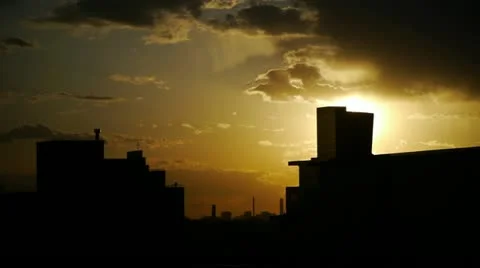 Sunset in the city. Stock Footage 10882241