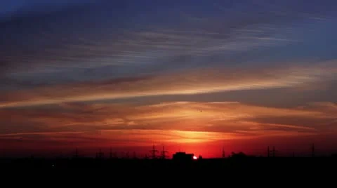 Sunset in the city Video stock 11358179