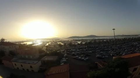 Sunset on the city Stock Footage 20619257