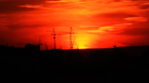 Sunset in the City Stock Footage 38015939