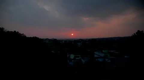 Sunset in the city Stock Footage 43139668