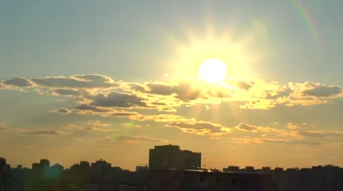 Sunset in the city. Stock Footage 54792683