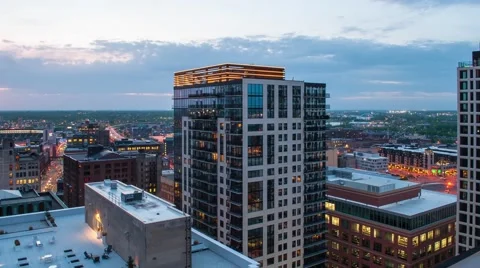 Sunset in the City Stock Footage 63398049