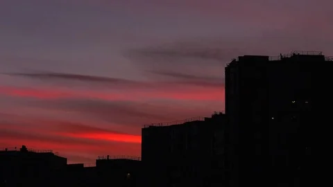 Sunset in City. Video stock 72281056