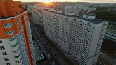Sunset in the city Video stock 74823770