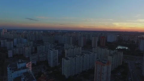 Sunset in the city Video stock 74824262