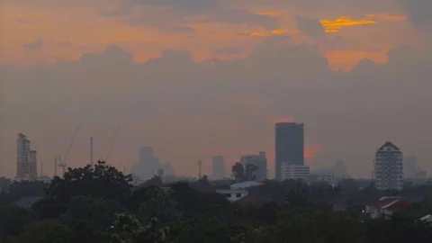 Sunset in the city Stock Footage 81424221