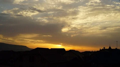 Sunset in city Stock Footage 81776704