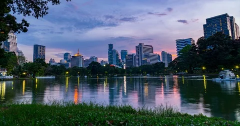 Sunset in the city Video stock 93600077