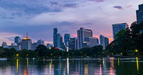 Sunset in the city Stock Footage 93600097