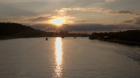 Sunset in the city Stock Footage 99186026