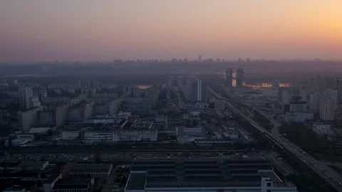 Sunset in the city Stock Footage 99204676