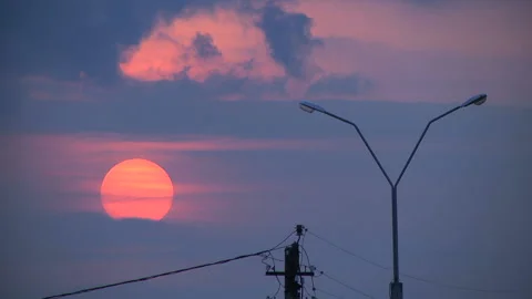 Sunset in the city Stock Footage 99394721