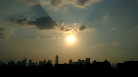 Sunset City Stock Footage