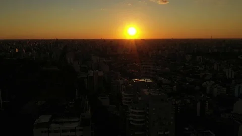 Sunset City  Stock Footage 117450395