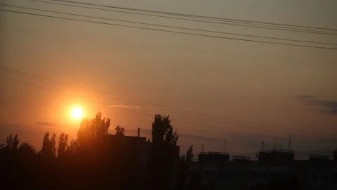 Sunset in the city Stock Footage 159557669