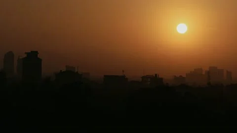 Sunset in the City Stock Footage 162773634