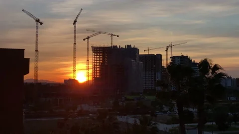 Sunset in the city 動画素材 202637970