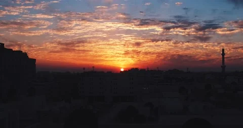 Sunset in the City Video stock 210555179