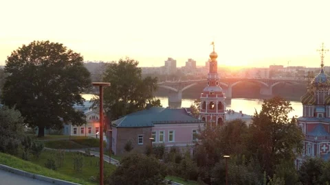 Sunset in the city Video stock 252444577